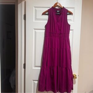 DKNY Magenta Dress Size 4 Midi Sleeveless